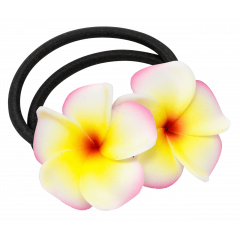 Élastiques à cheveux fleuris-Rose elastique_a_cheveux_fleurs